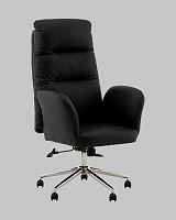 Кресло руководителя TopChairs Solid, черный УТ000040806 Stool Group, чёрный/экокожа, ножки/металл/хром, размеры - 1200*1280****