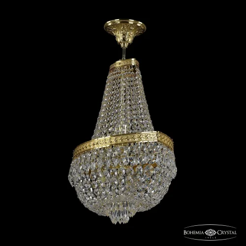 Люстра потолочная хрустальная 19273/H1/55IV G Bohemia Ivele Crystal прозрачная на 6 ламп, основание золотое в стиле классический sp фото 2