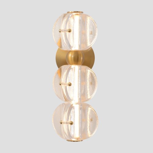 Бра ЛЕД RICH AP12W LED Crystal Lux прозрачный на 1 лампу, основание латунь в стиле американский фото 4