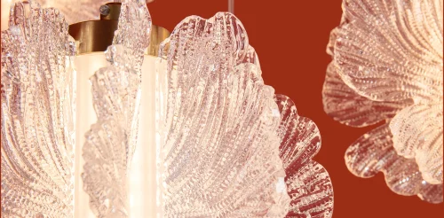 Светильник подвесной LED Flower FR5579PL-L40BS Freya прозрачный на 1 лампу, основание латунь в стиле современный каскад фото 8