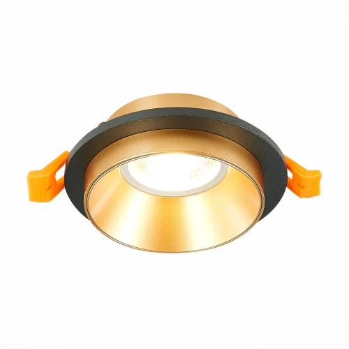 Светильник точечный St206 ST206.248.01 ST-Luce чёрный золотой 1 лампа, основание чёрное золотое в стиле современный хай-тек  фото 4