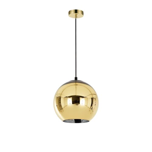 Светильник подвесной Gold Shade VL2153P99 Vele Luce золотой 1 лампа, основание чёрное в стиле модерн шар