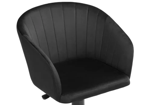 Компьютерное кресло Тибо 1 черный / черный 518302 Woodville, чёрный/велюр, ножки/пластик/чёрный, размеры - *900***600*600 фото 5