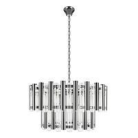 Люстра подвесная Boucle 10438/8 LOFT IT прозрачная на 8 ламп, основание никель в стиле современный 