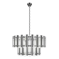 Люстра подвесная Boucle 10438/8 LOFT IT прозрачная на 8 ламп, основание никель в стиле современный 