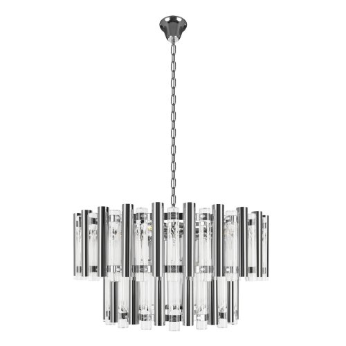 Люстра подвесная Boucle 10438/8 LOFT IT прозрачная на 8 ламп, основание никель в стиле современный Люстра подвесная Boucle 10438/8 LOFT IT прозрачная на 8 ламп, основание никель в стиле современный