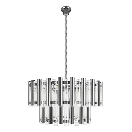 Люстра подвесная Boucle 10438/8 LOFT IT прозрачная на 8 ламп, основание никель в стиле современный Люстра подвесная Boucle 10438/8 LOFT IT прозрачная на 8 ламп, основание никель в стиле современный