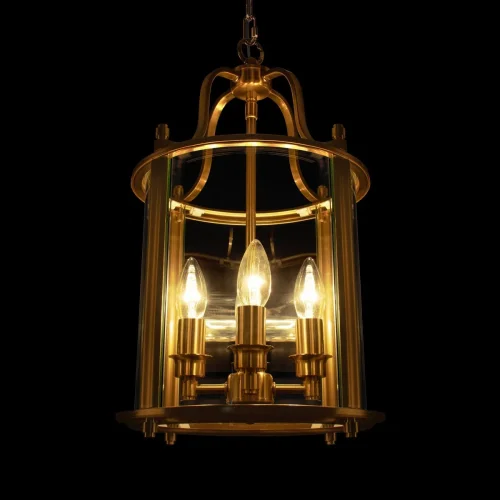 Светильник подвесной Lighthouse 10456/4 AB LOFT IT прозрачный на 4 лампы, основание бронзовое в стиле классический арт-деко фото 8