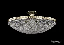 Люстра потолочная хрустальная 19321/55IV G Bohemia Ivele Crystal прозрачная на 8 ламп, основание золотое в стиле классический sp