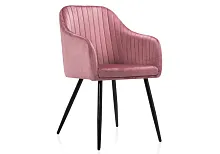 Стул на металлокаркасе Slam dark pink 11894 Woodville, розовый/велюр, ножки/металл/чёрный, размеры - ****530*600