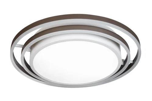 Люстра потолочная LED с пультом Summery B6308-101W/620 WH iLedex белая на 1 лампа, основание чёрное в стиле современный хай-тек с пультом кольца фото 4