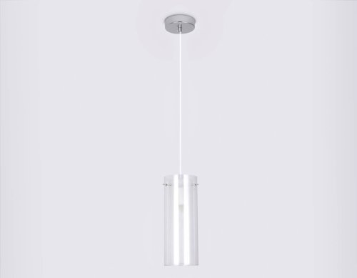 Светильник подвесной TR3672 Ambrella light белый 1 лампа, основание хром в стиле классический современный  фото 6