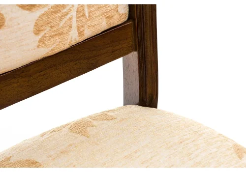 Деревянный стул Demer cappuccino A2 1838 Woodville, бежевый/ткань, ножки/дерево/коричневый капучино, размеры - ****510*600 фото 6