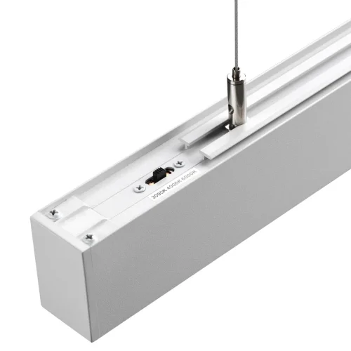 Светильник линейный светодиодный модульный с переключателем цветовой темперетуры Fatto 359606 Novotech белый на 1 лампу, основание белое в стиле хай-тек современный фото 6