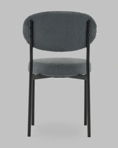 Стул Бриф DD букле темно-серый УТ000041484 Stool Group, серый/букле, ножки/сталь/чёрный, размеры - ***** фото 4
