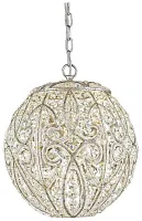 Люстра хрустальная  KUGEL WE329.06.203 WERTMARK серебряная прозрачная на 6 ламп, основание серое серебряное в стиле классический 