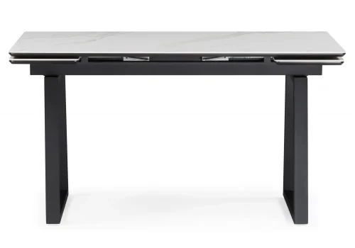 Керамический стол Джек 140(200)х80 белый мрамор alpin white / черный 612899 Woodville столешница белая из керамика фото 3