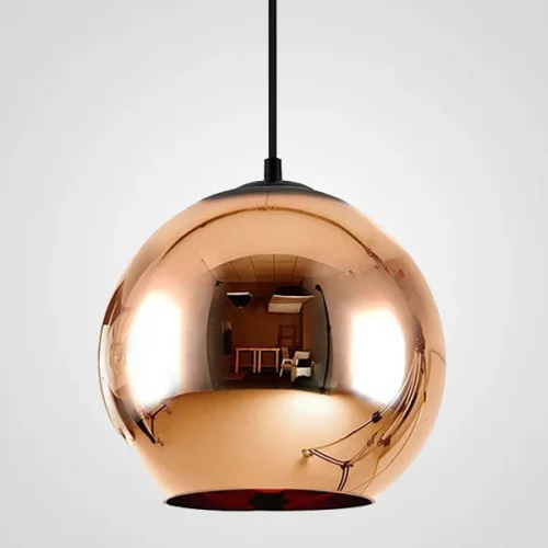 Светильник подвесной Copper Shade D45 180002-22 ImperiumLoft медь на 1 лампу, основание медь в стиле современный арт-деко 