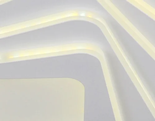 Люстра потолочная LED с пультом FA816 Ambrella light белая на 1 лампа, основание белое в стиле хай-тек с пультом квадраты фото 5