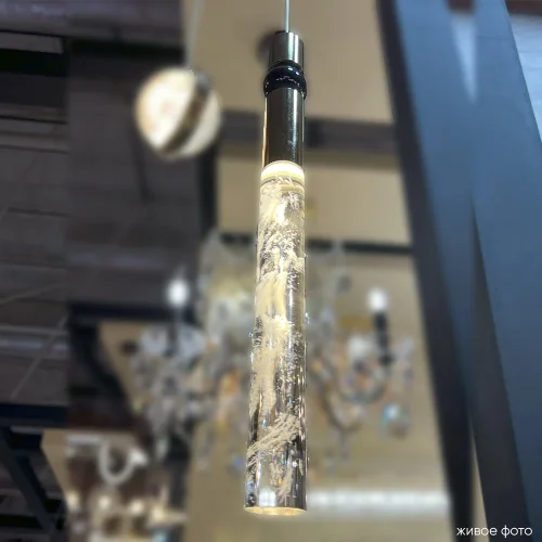 Светильник подвесной LED CIELO SP5W LED GOLD Crystal Lux прозрачный 1 лампа, основание золотое в стиле современный  фото 5
