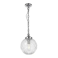 Светильник подвесной 6121/S Newport прозрачный на 1 лампу, основание хром в стиле современный выдувное Светильник подвесной 6121/S Newport прозрачный на 1 лампу, основание хром в стиле современный выдувное