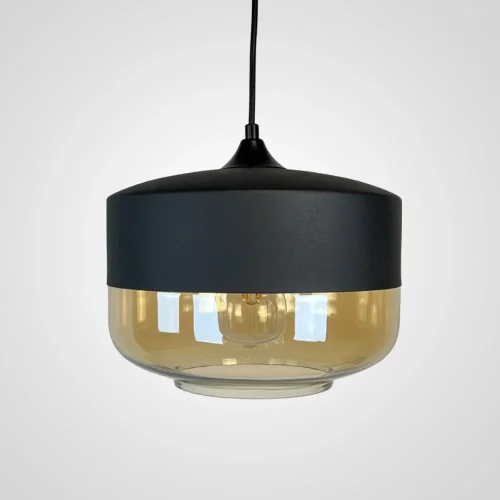 Светильник подвесной NORD D D25 Black/Amber 190505-26 ImperiumLoft янтарный на 1 лампу, основание чёрное в стиле современный 