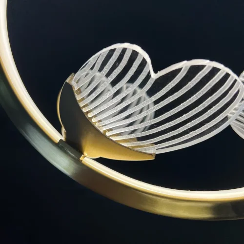 Светильник подвесной BABETTA RING 1 L320 brass 4000К 186735-23 ImperiumLoft прозрачный на 3 лампы, основание латунь в стиле современный арт-деко фото 19