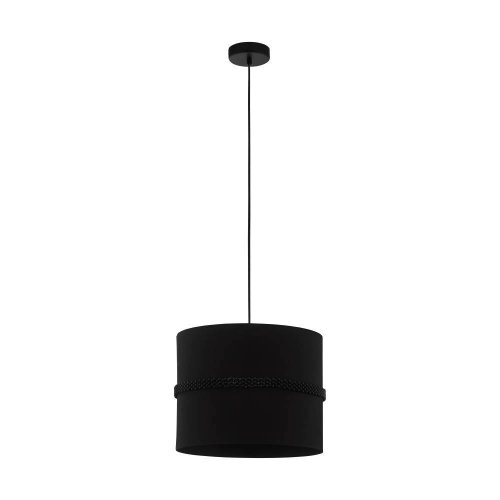 Светильник подвесной Paraguaio 390033 Eglo чёрный 1 лампа, основание чёрное в стиле современный 