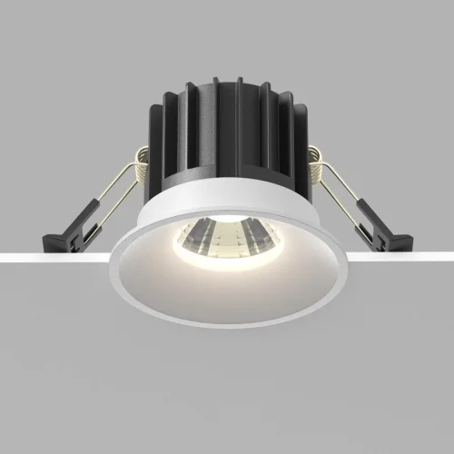 Светильник точечный LED Round DL058-12W4K-W Maytoni белый на 1 лампу, основание белое в стиле современный фото 6