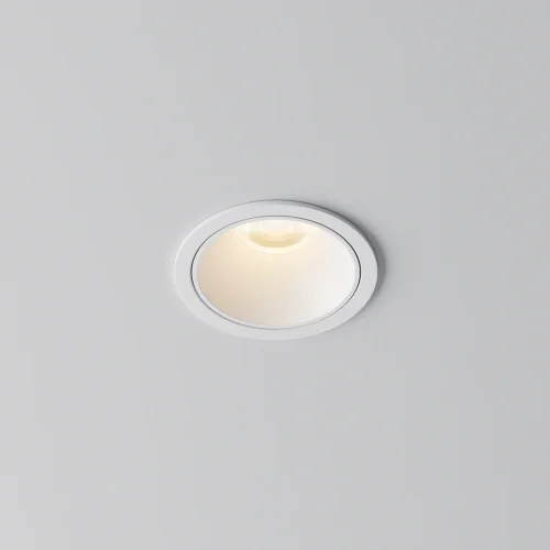 Светильник точечный LED Alfa LED DL043-01-10W3K-RD-W-1 Maytoni белый на 1 лампу, основание белое в стиле современный хай-тек круглый фото 7