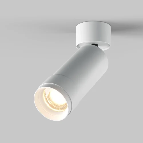 Светильник накладной LED Focus Zoom C055CL-L12W3K-Z-W Maytoni белый на 1 лампу, основание белое в стиле хай-тек современный круглый фото 4