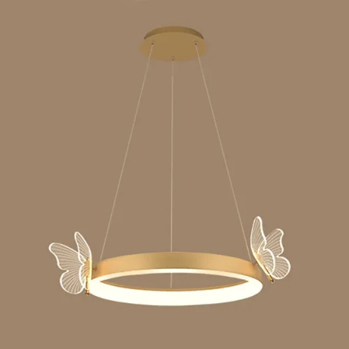 Люстра подвесная BABETTA D A D60 Brass 219656-23 ImperiumLoft прозрачная на 4 лампы, основание латунь в стиле современный арт-деко  фото 3
