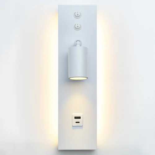 Бра с выключателем LED USB Декарт CL704460 Citilux белый на 1 лампу, основание белое в стиле современный хай-тек для чтения usb фото 5