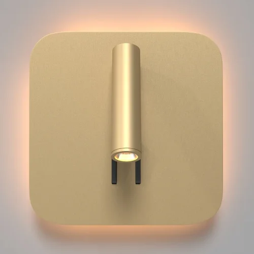 Бра с выключателем LED Ios 176 C175-WL-01-6W-MG Maytoni золотой на 1 лампу, основание матовое золото в стиле хай-тек минимализм фото 3