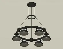 Светильник подвесной XR92051001 Ambrella light чёрный 6 ламп, основание чёрное в стиле хай-тек модерн 