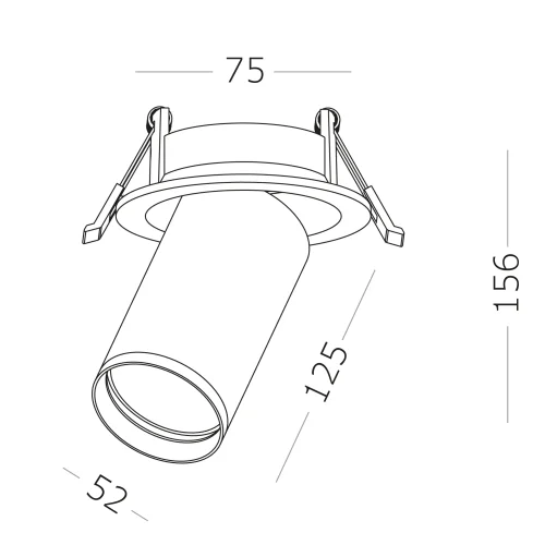 Светильник точечный LED ST759.548.07 ST-Luce на 1 лампу, основание чёрное в стиле современный трубочки фото 2 Светильник точечный LED ST759.548.07 ST-Luce на 1 лампу, основание чёрное в стиле современный трубочки фото 2
