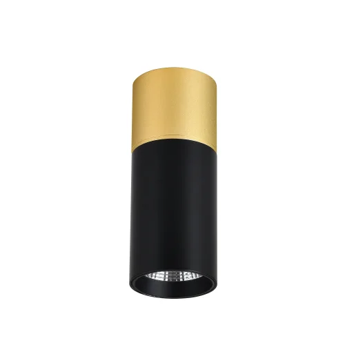 Светильник накладной LED Deepak 3074-1C Favourite чёрный 1 лампа, основание золотое в стиле современный круглый фото 2