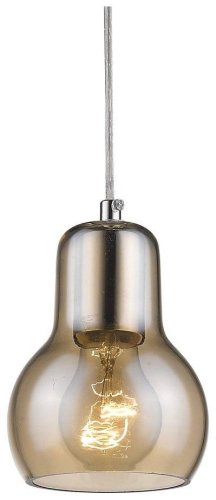 Светильник подвесной 339-106-01 Velante коричневый 1 лампа, основание хром в стиле лофт 