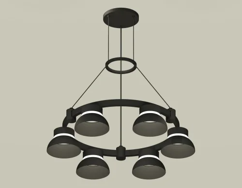 Светильник подвесной XR92051001 Ambrella light чёрный 6 ламп, основание чёрное в стиле хай-тек современный 