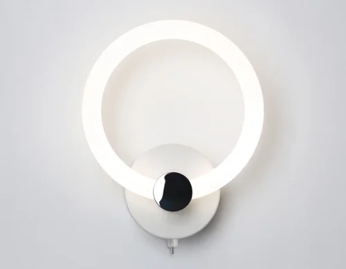 Бра LED FA3849 Ambrella light белый на 1 лампа, основание белое в стиле хай-тек современный кольца фото 5