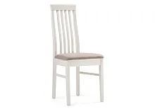 Деревянный стул Рейнир бежевый / молочный 528940 Woodville, бежевый/велюр, ножки/массив березы дерево/молочный, размеры - ****450*500
