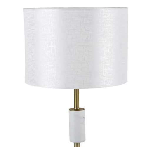 Настольная лампа Marbella 2347-1T F-promo белая 1 лампа, основание латунь металл в стиле арт-деко  фото 5