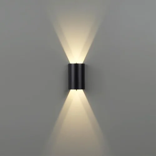Настенный светильник LED уличный Bar 7125/4WL Odeon Light уличный IP54 чёрный на 1 лампу, плафон чёрный в стиле хай-тек современный LED фото 5