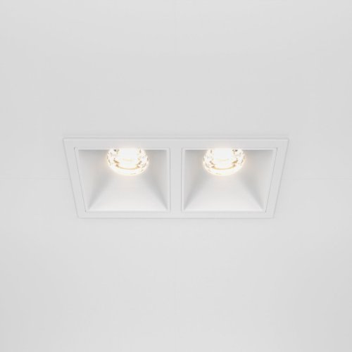 Светильник точечный Alfa LED DL043-02-10W3K-D-SQ-W Maytoni белый 2 лампы, основание белое в стиле современный  фото 4