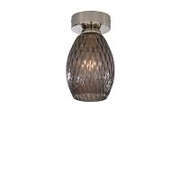 Светильник накладной PL 10007/1 Reccagni Angelo серый чёрный 1 лампа, основание никель в стиле современный классический круглый