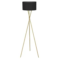 Торшер Truxton LSP-0635 Lussole на треноге чёрный 1 лампа, основание матовое золото в стиле современный
