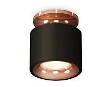 Светильник накладной Techno spot XS7511141 Ambrella light чёрный 1 лампа, основание золотое в стиле хай-тек модерн круглый