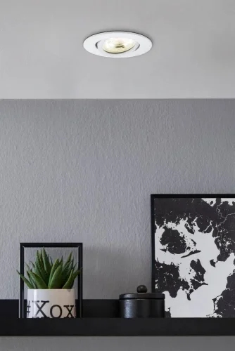 Светильник точечный LED Saliceto-Z 99671 Eglo белый на 1 лампу, основание белое в стиле современный умный свет фото 2 Светильник точечный LED Saliceto-Z 99671 Eglo белый на 1 лампу, основание белое в стиле современный умный свет фото 2