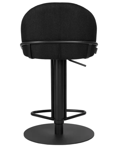 Стул барный  1620-LMN OLIVER, цвет сиденья черная ткань (SLR-10), цвет основания черный Dobrin, чёрный/текстиль, ножки/металл/чёрный, размеры - 910*1065***445*490 фото 5