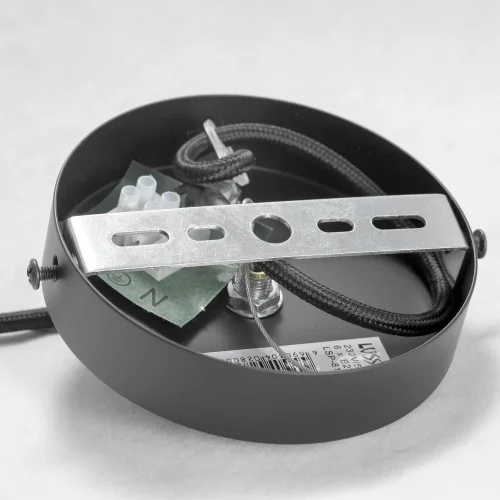 Светильник подвесной лофт LSP-8146 Lussole без плафона 6 ламп, основание чёрное в стиле арт-деко лофт  фото 6